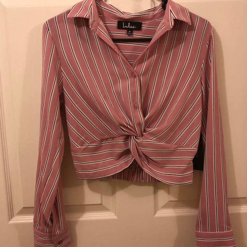 Lulus striped button down shirt - Picture 3 of 7